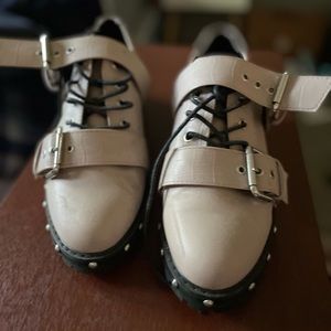 asos brand pink chunky platforms